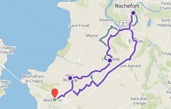 Rochefort cyclotouriste-Marennes-Logis